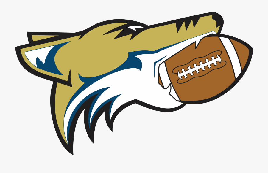 About The Hawks Clip Art Library Library - Coyote With Football Logo, Transparent Clipart