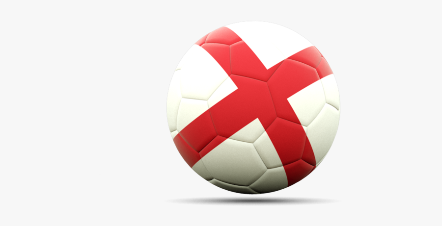 England Flag Football - England Flag On Football, Transparent Clipart