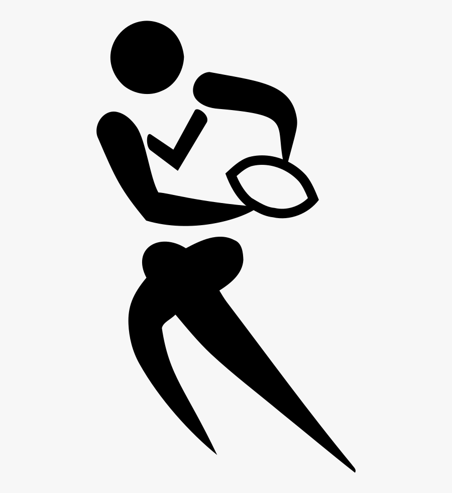 Women Rugby Players Silhouette, Transparent Clipart