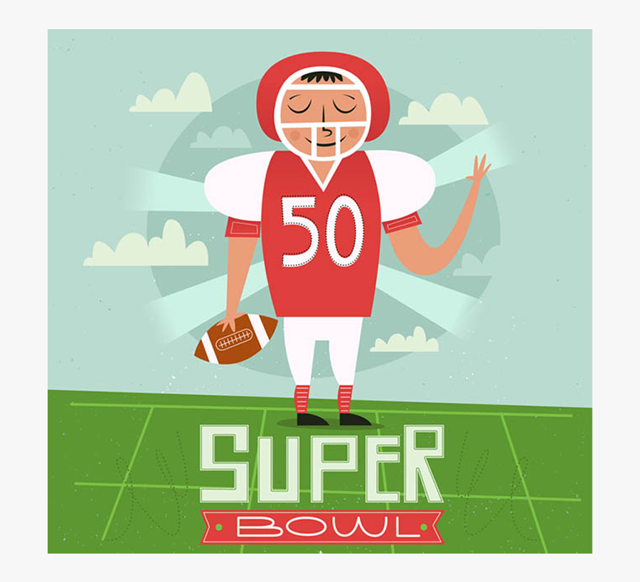 Rugby Union Football Player American Cartoon Clipart - American Football Clock, Transparent Clipart