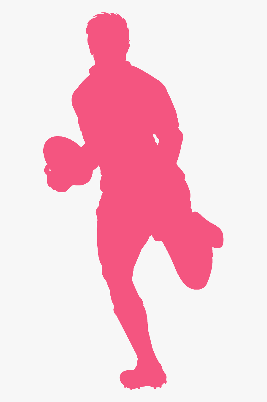 Silhouette Of Rugby Player, Transparent Clipart