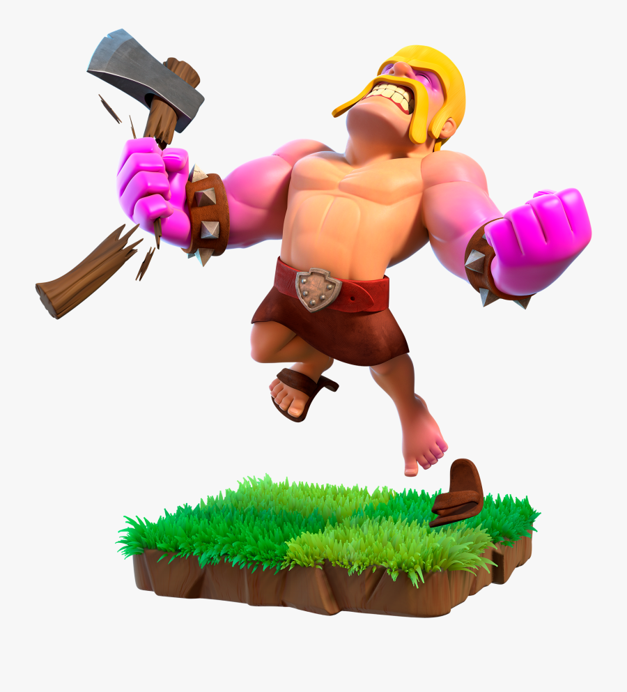 Giant Clipart Clash Clans - Clash Of Clans Raged Barbarian, Transparent Clipart
