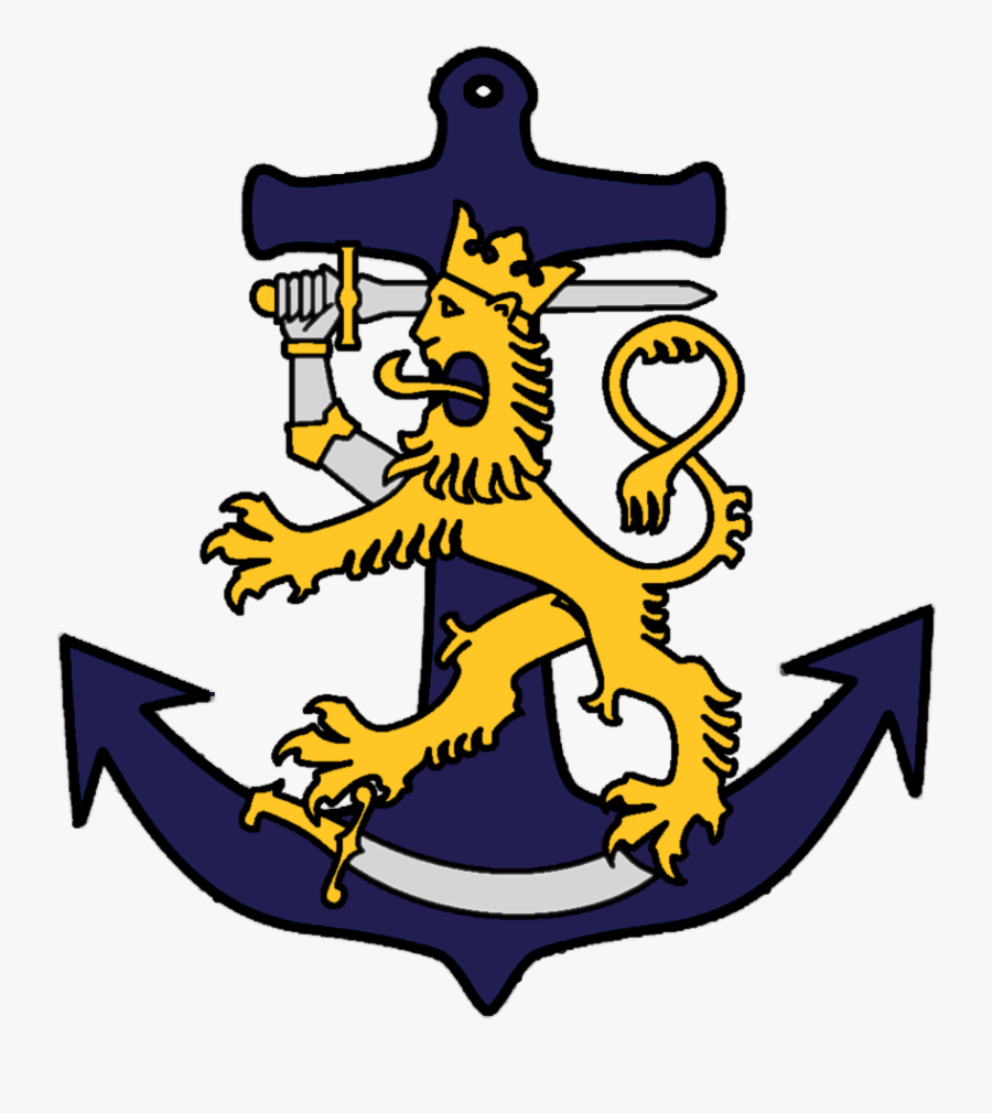 Alternate Emblem Of Finnish Navy By Coralarts - Arms Finnish Lion, Transparent Clipart