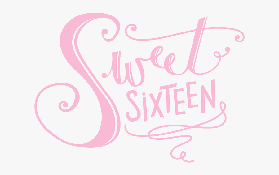28 Collection Of Sweet 16 Clipart - Calligraphy, Transparent Clipart