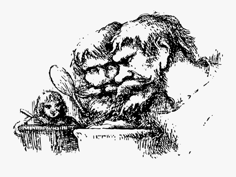 Jack Eating With The Giant - Giant Eating People, Transparent Clipart