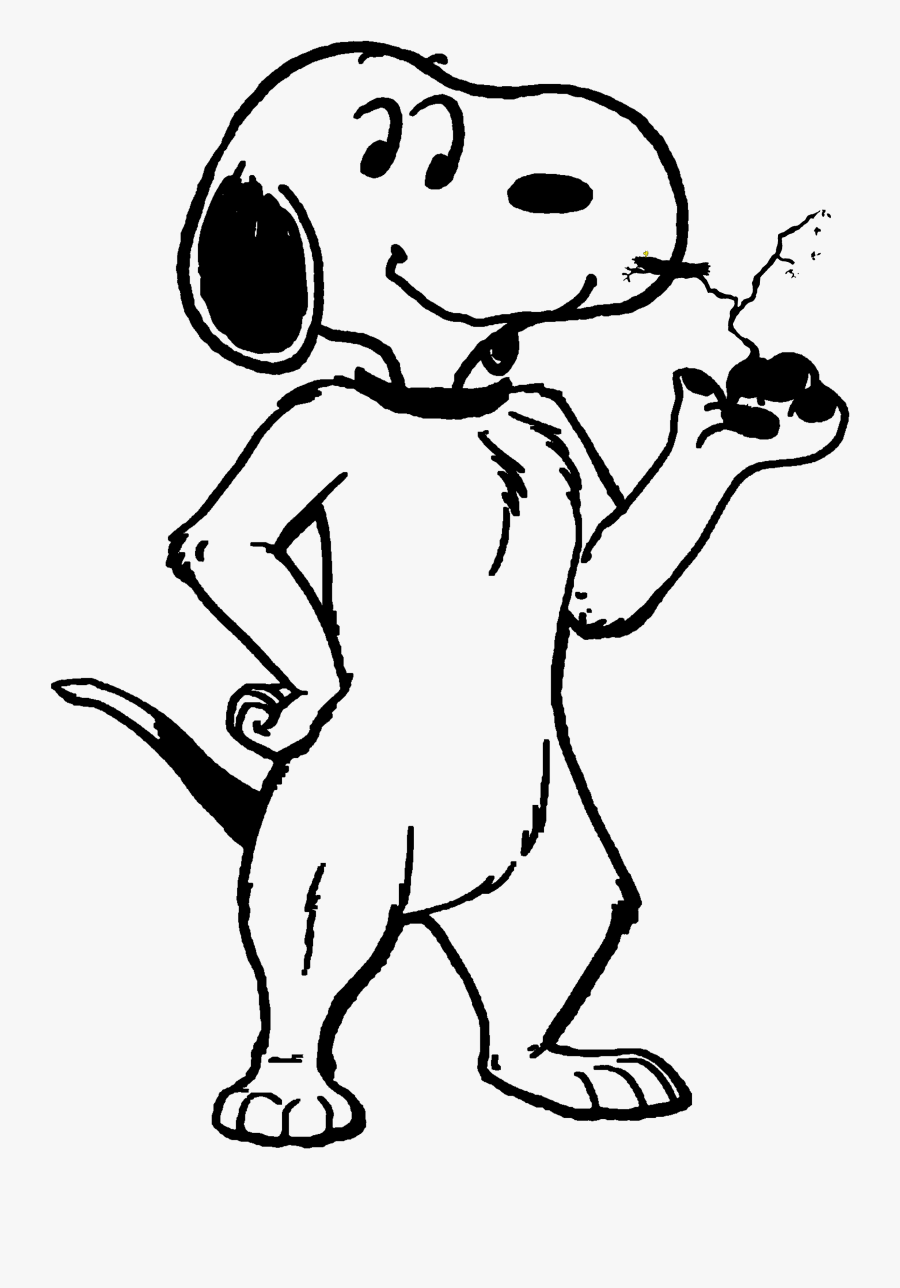 Giant Canine Protect Woodstock S With His - Angry Snoopy, Transparent Clipart