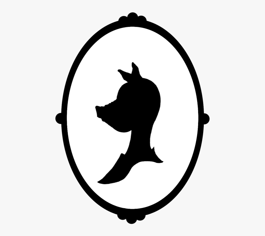 Silhouette Pig Portrait - Icon, Transparent Clipart
