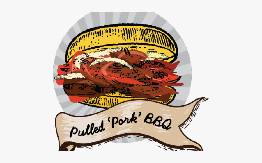 Barbecue Clipart Pulled Pork - Pulled Pork Burger Clipart, Transparent Clipart