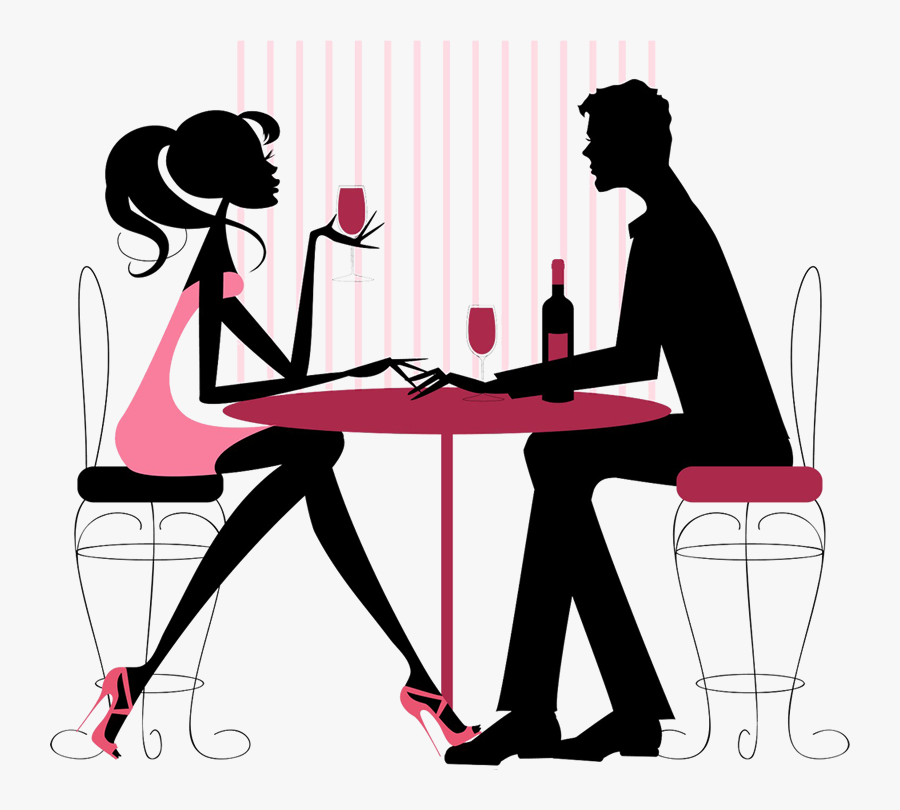 Lunch Clipart Lunch Date - Couple Date Night Cartoon, Transparent Clipart