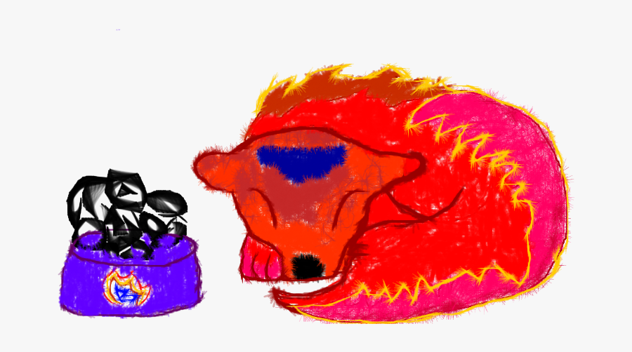 He Is Sleeping All Curled Up, Has Pinkish, Red Skin - Illustration, Transparent Clipart