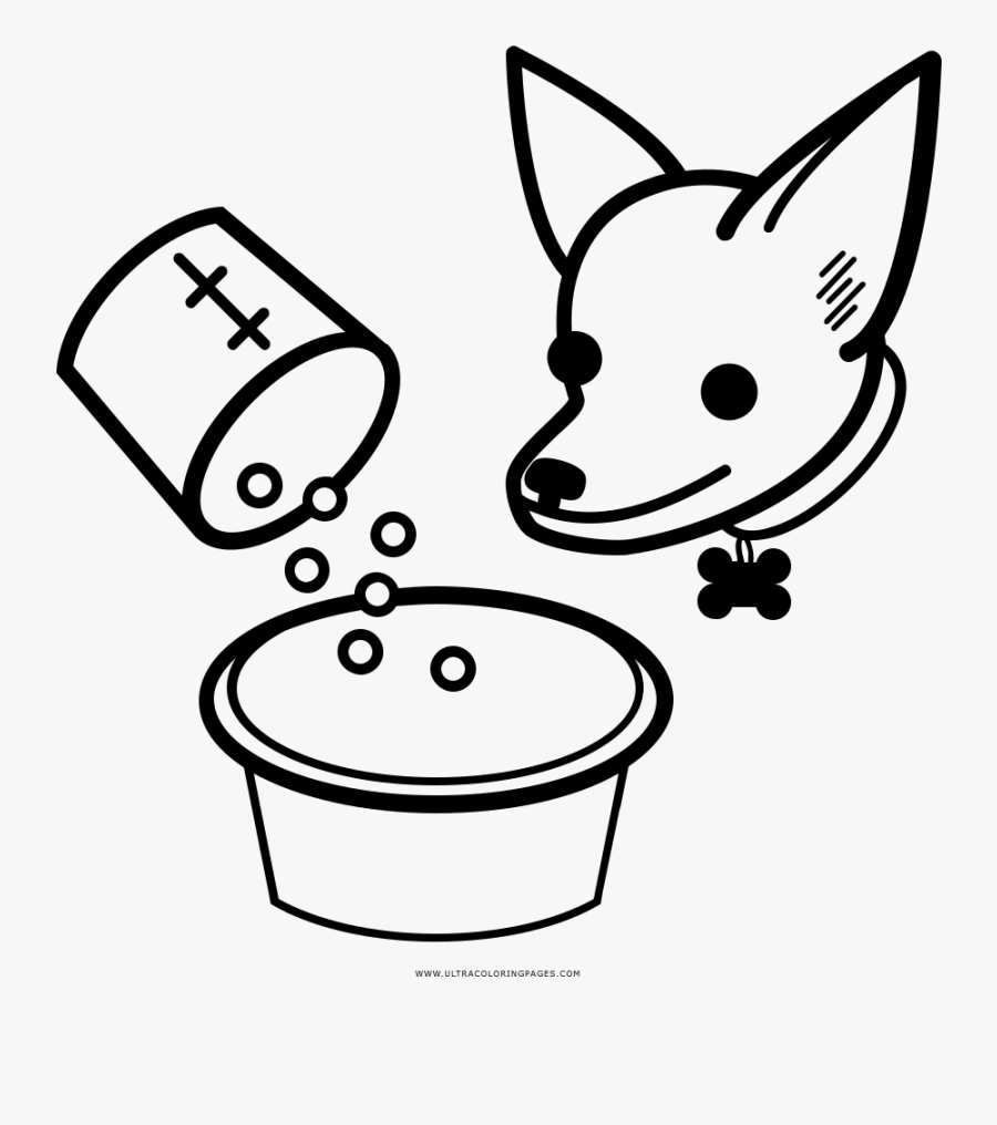 Dog Food Coloring Page - Comidas De Perro Para Pintar, Transparent Clipart