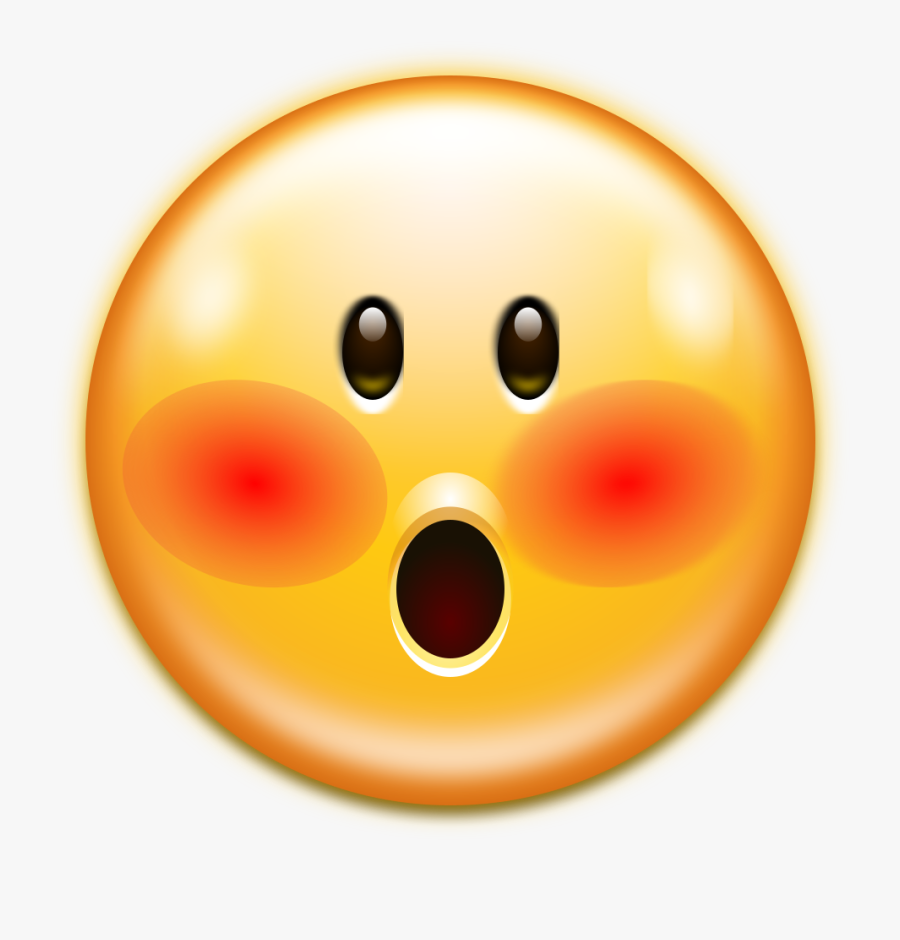 Oxygen480 Emotes Face Embarrassed - Smiley, Transparent Clipart