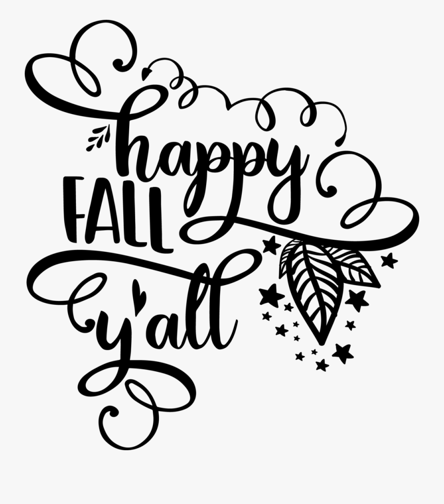 Happy Fall Png - Happy Fall Clipart Black And White, Transparent Clipart