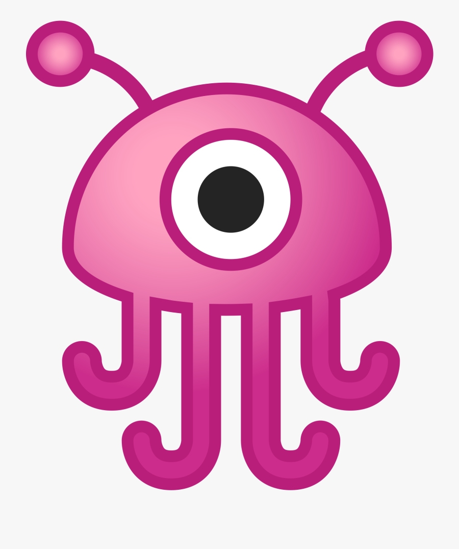 Oreo Clipart Svg - Google Alien Monster Emoji, Transparent Clipart
