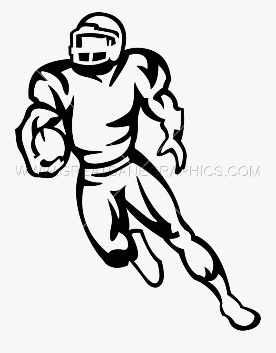 Football Player Running - Football Player Clipart Running Back, Transparent Clipart