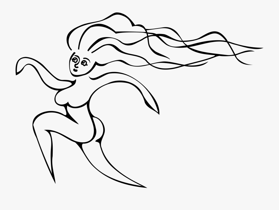 Girl Clipart Run - Cartoon, Transparent Clipart