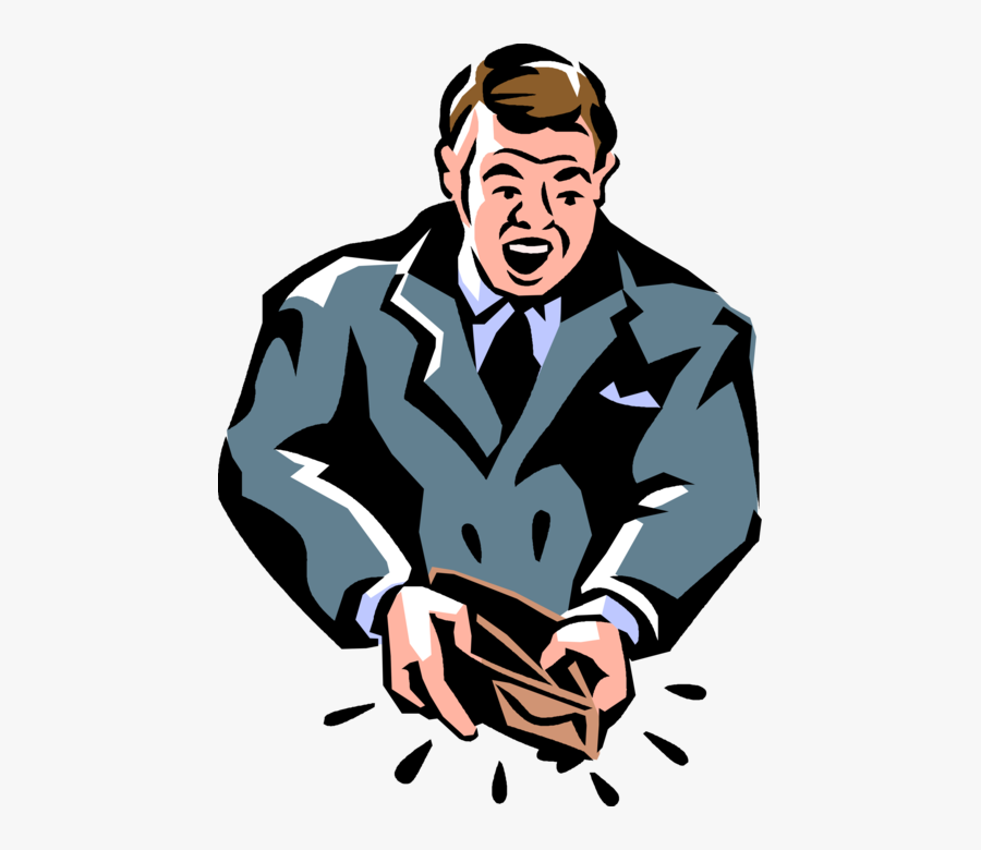 Bankrupt Executive With - Empty Wallet Clipart Transparent, Transparent Clipart