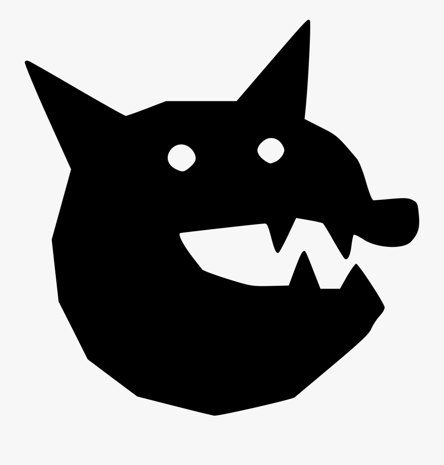 Head,silhouette,angle - Clipart Cat Head, Transparent Clipart