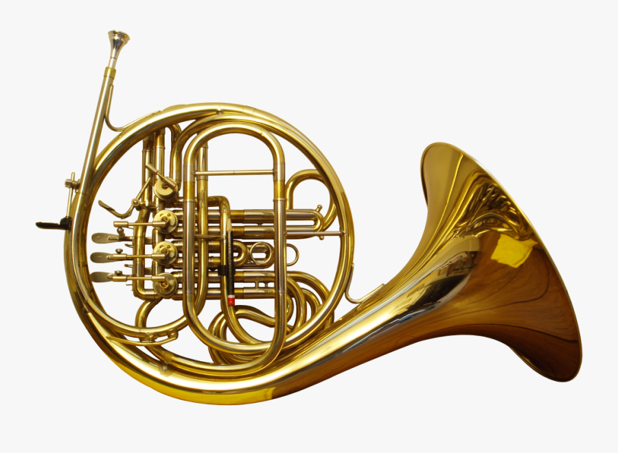 Brass Band Instrument Transparent - Brass Instruments French Horn, Transparent Clipart