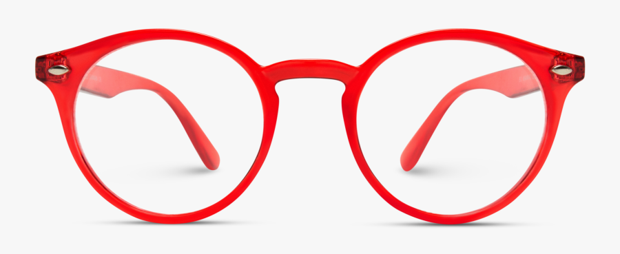 Red Frame Clear Prescription Eyeglasses, Clear Red - Glasses Frame Red Png, Transparent Clipart