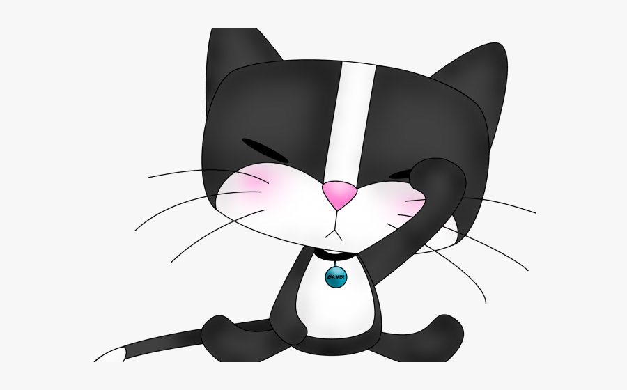 Cartoon Tuxedo Cat, Transparent Clipart