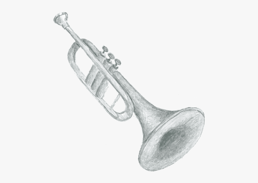 Trumpet02 - Trumpet, Transparent Clipart