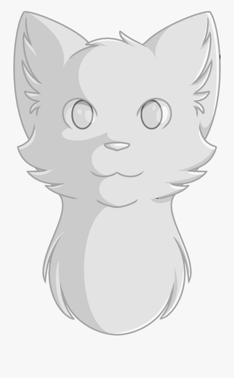Clipart Royalty Free Library Cat Head Shot Line - Warrior Cat Drawings Head, Transparent Clipart