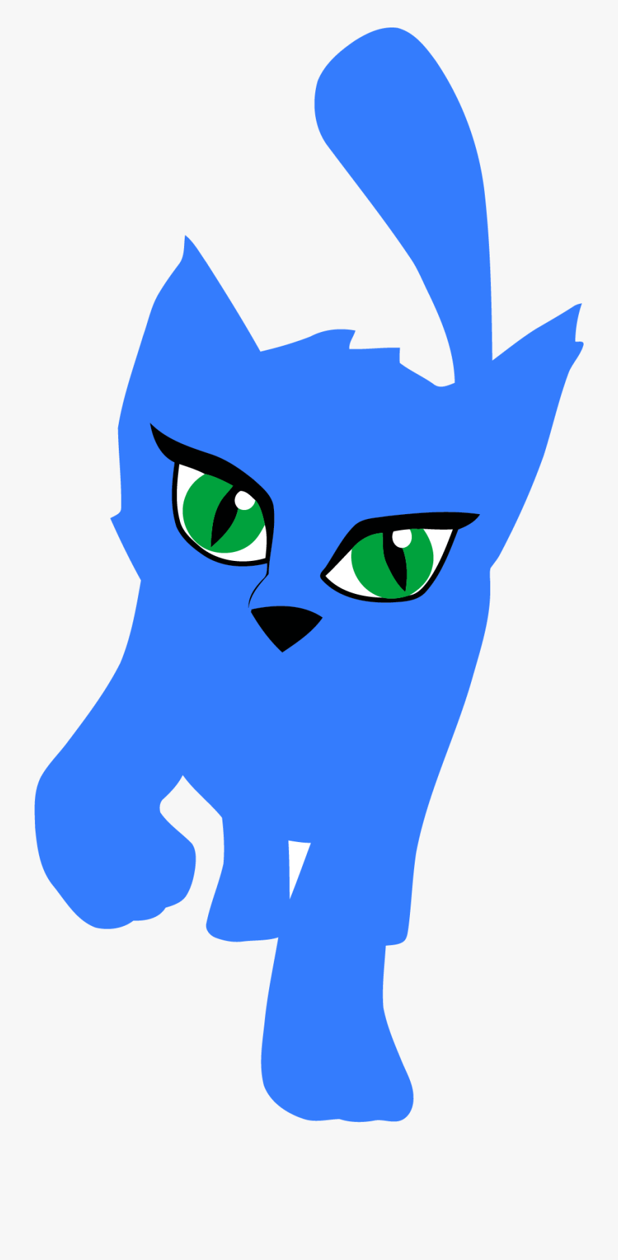 Blue Cat Cliparts - Draw A Blue Cat, Transparent Clipart