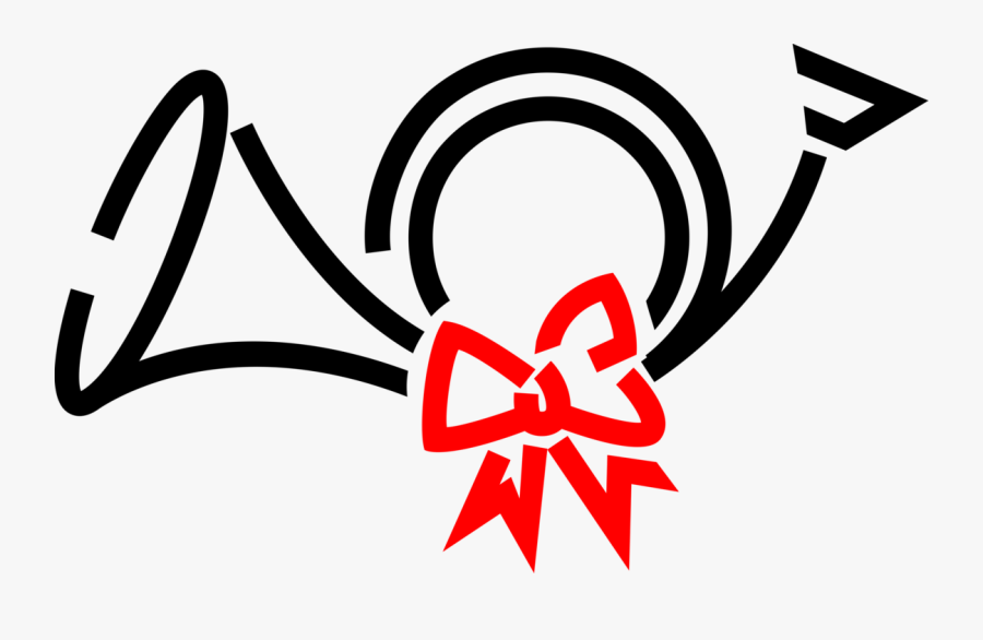 Vector Illustration Of French Horn Musical Instrument, Transparent Clipart