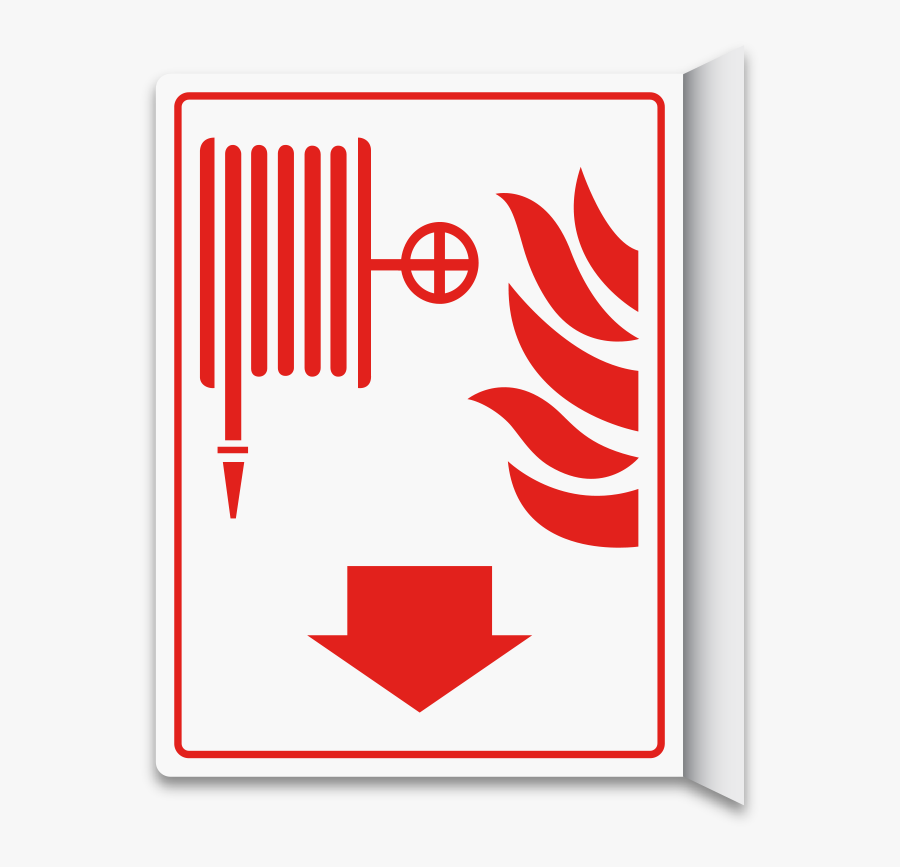 Fire Hose 2-way Sign - Use Stairs In Case Of Fire, Transparent Clipart