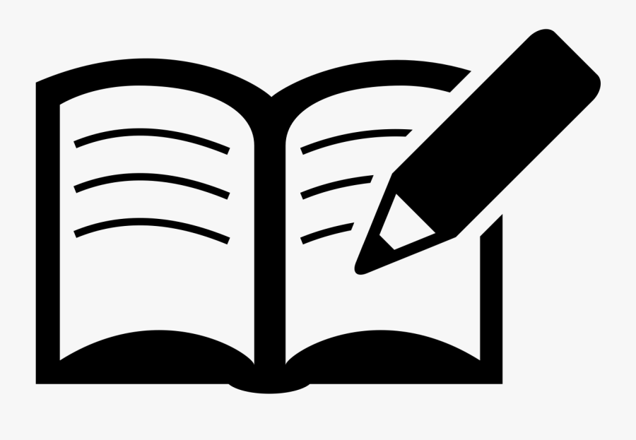 Learning Education And Training International Reference - Book And Pencil Clipart Black And White, Transparent Clipart