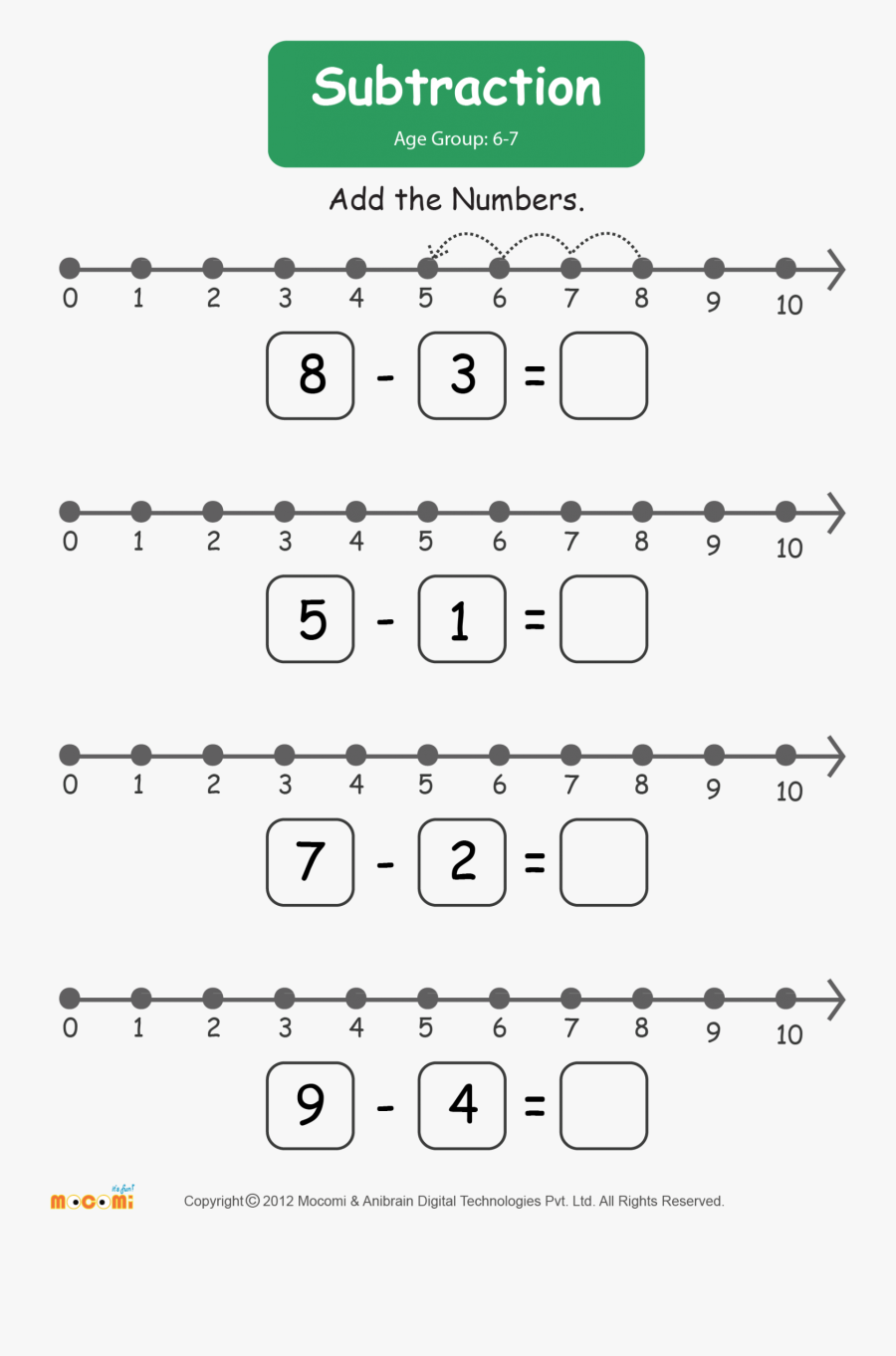 Transparent Number Line Clipart - Age 5 Maths, Transparent Clipart