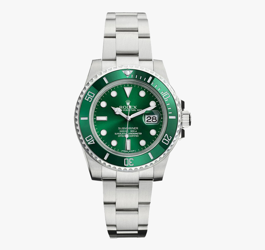 Ghost Ii Datejust Green Watch Rolex Watches Clipart - Rolex Submariner Green Hulk, Transparent Clipart