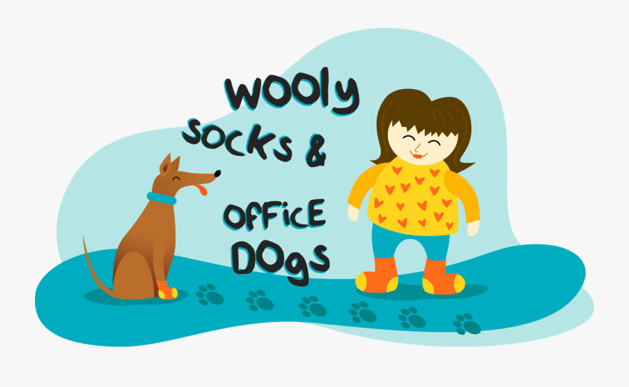 Wooly Socks And Office Dogs - Illustration, Transparent Clipart
