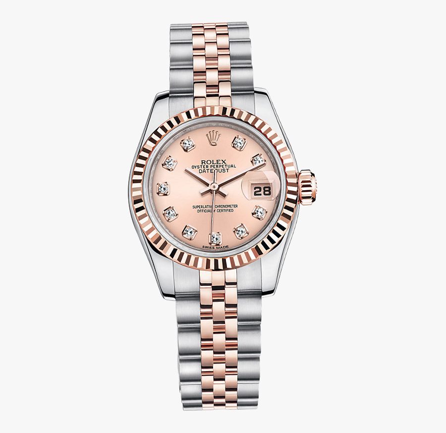 Pink Daytona Datejust Watch Rolex Watches Submariner - Rolex Oyster Perpetual Datejust 26mm, Transparent Clipart