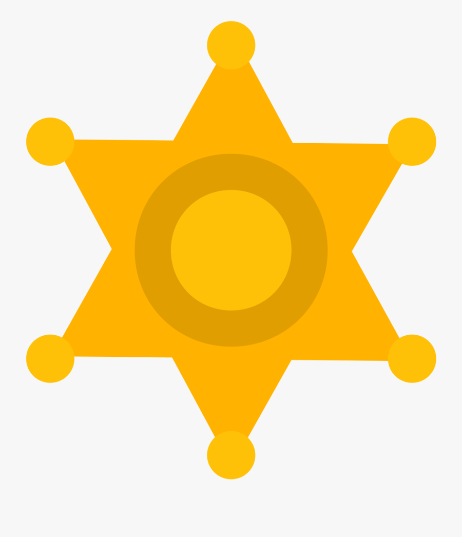 This Can Be Described As A Star With Six Edges Whose - Star Police Badge Svg, Transparent Clipart