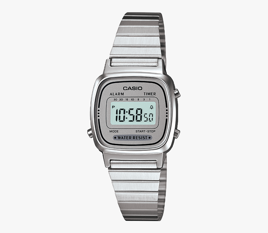 Water Clipart Casio Watch - Casio Classic Watch Silver, Transparent Clipart