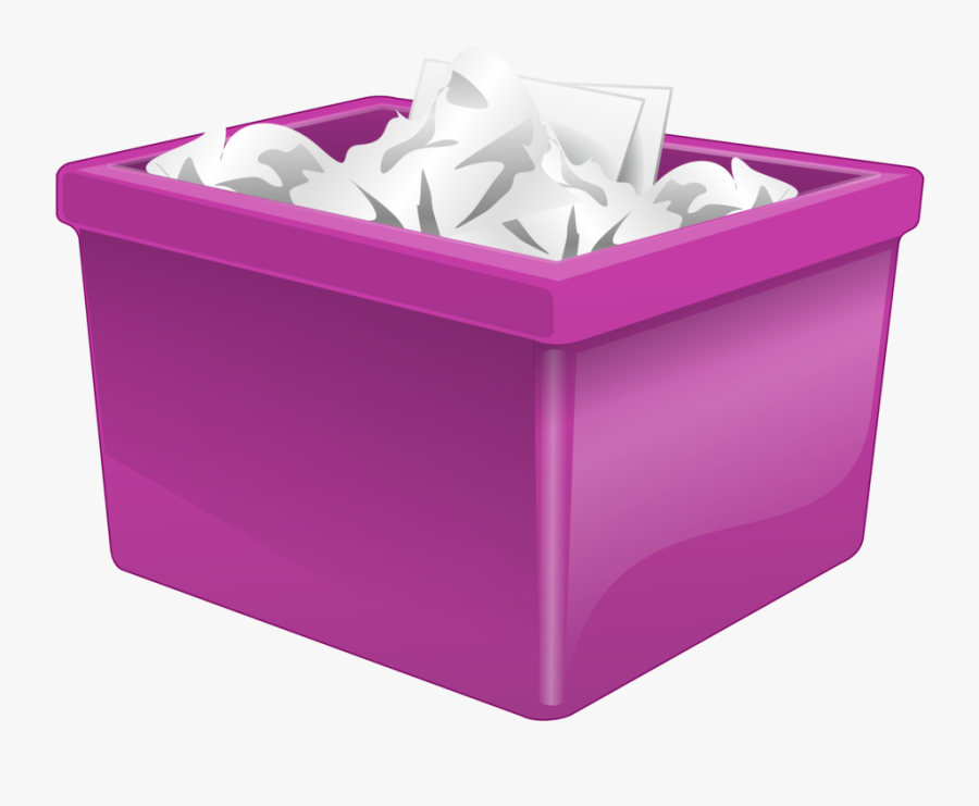 Purple,box,magenta - Recycle Bin, Transparent Clipart