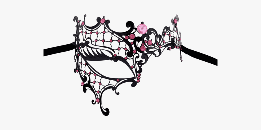 Burlesque-boutique Women"s Signature Phantom Of The - Masquerade Half Masks Black, Transparent Clipart