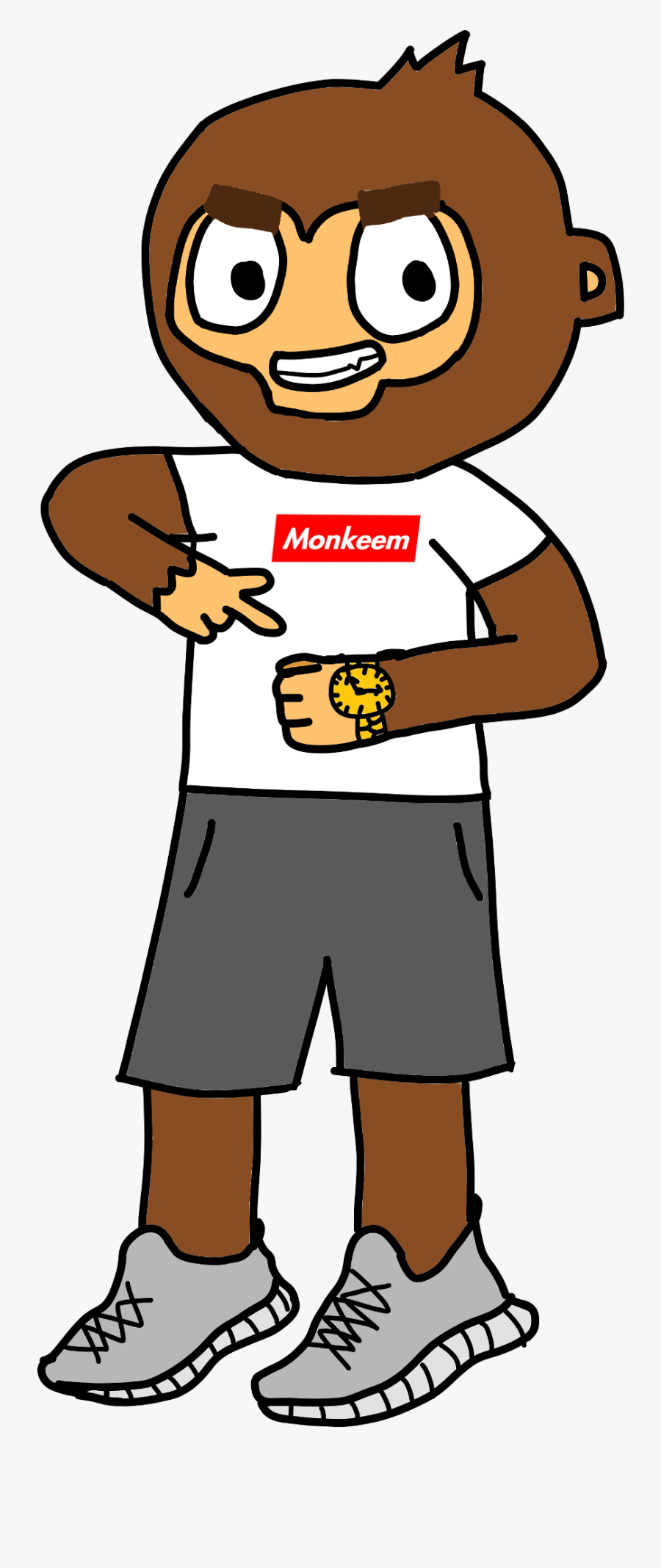 Flexing Monkey, Transparent Clipart