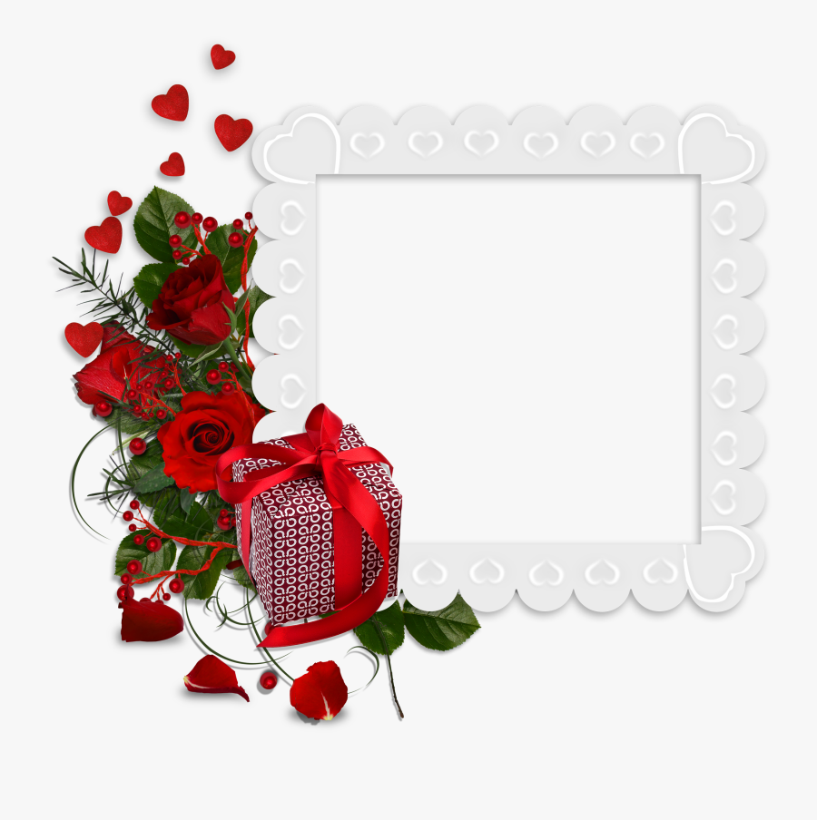 White Rose Clipart Love Frame - Birthday Roses Frame, Transparent Clipart