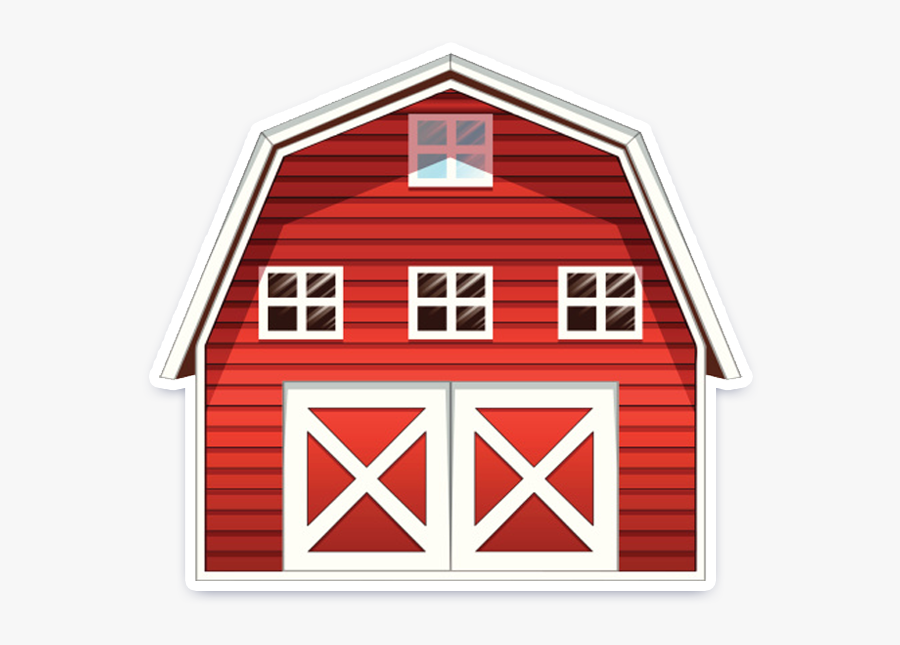 Royalty-free Farm Clip Art - Red Barn Cartoon, Transparent Clipart