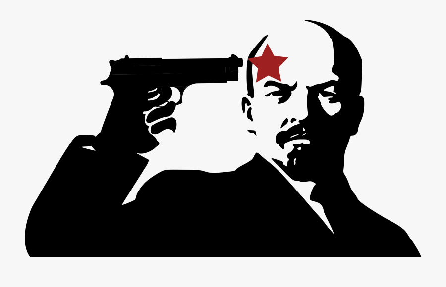 Lenin Black And White, Transparent Clipart
