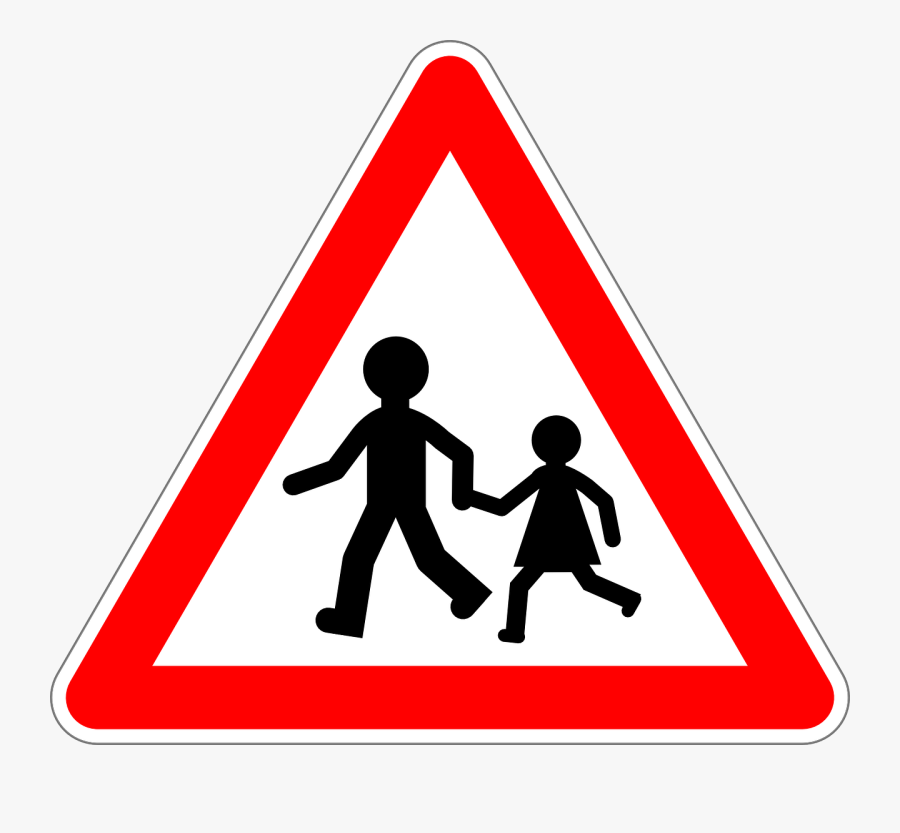Children Traffic Sign Sign Free Picture - Double Bend First To Left, Transparent Clipart