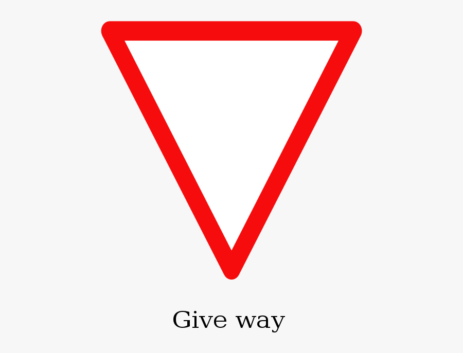 Indian Road Sign - Road Sign Give Way India, Transparent Clipart