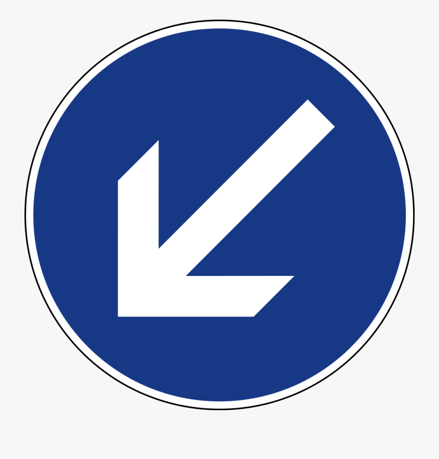 File Slovenia Road Sign Ii 47 1 Svg Wikimedia Commons - Keep Left Road Sign, Transparent Clipart