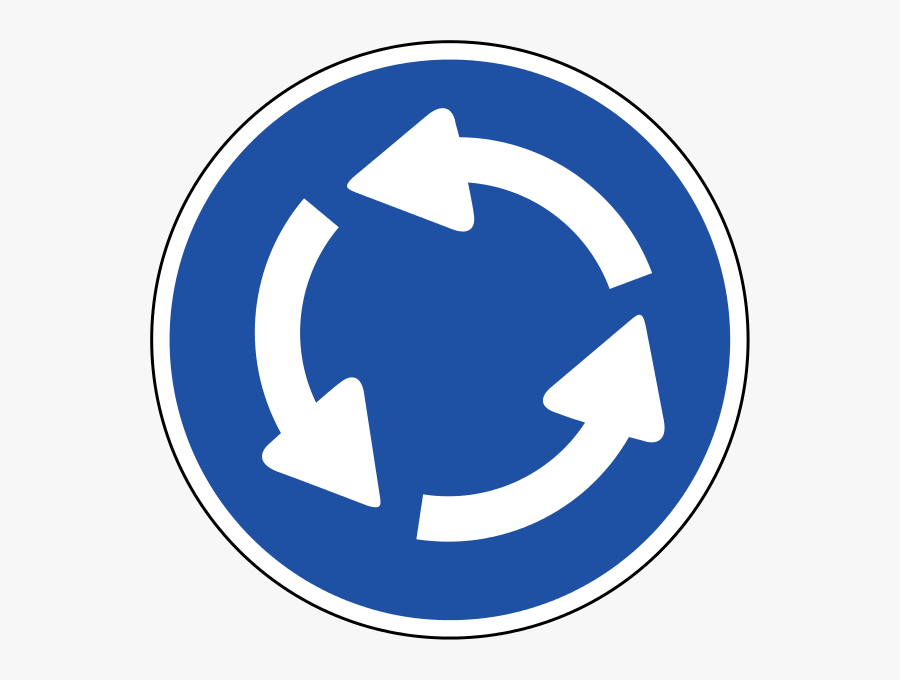 Traffic Roundabout Road Sign Png Image High Quality - Road Signs Korea, Transparent Clipart