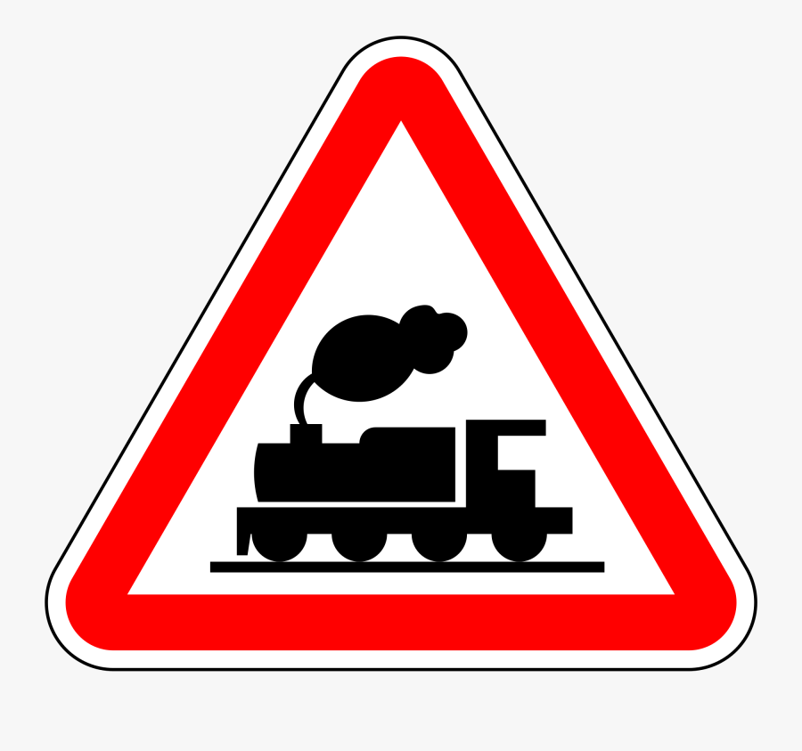 Road Sign Train, Transparent Clipart