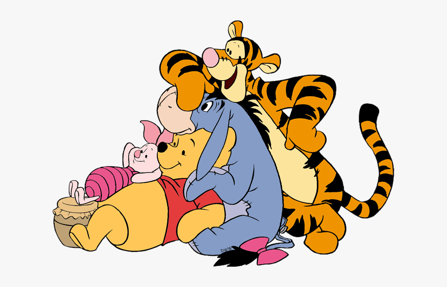 Winnie The Pooh And Friends Clip Art - Winnie The Pooh Tigger Eeyore And Piglet, Transparent Clipart