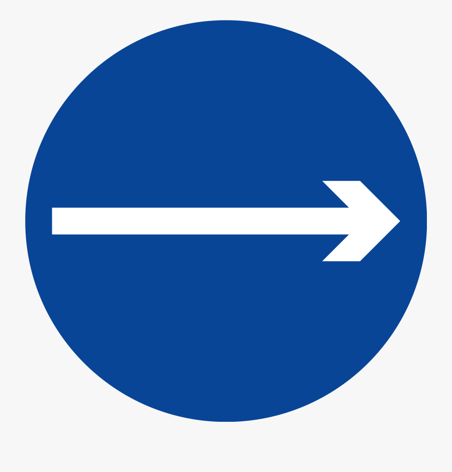 Philippines Road Sign R2-2 R - Značka Přikázaný Směr Jízdy, Transparent Clipart